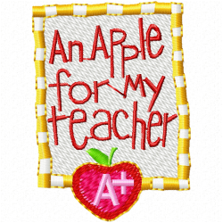 Apple Embroidery Design 8